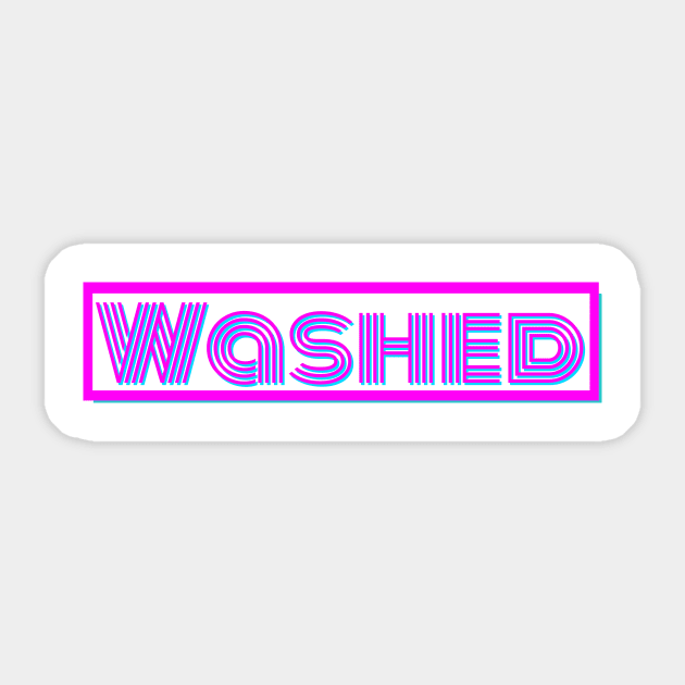 Washed Box Logo Sticker by Washed Merch